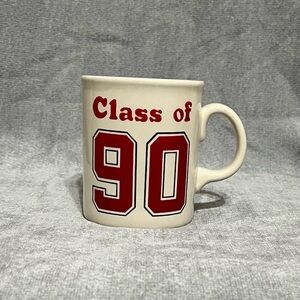 Vintage Ceramic Mug Made In England Class of 90 Logo‎